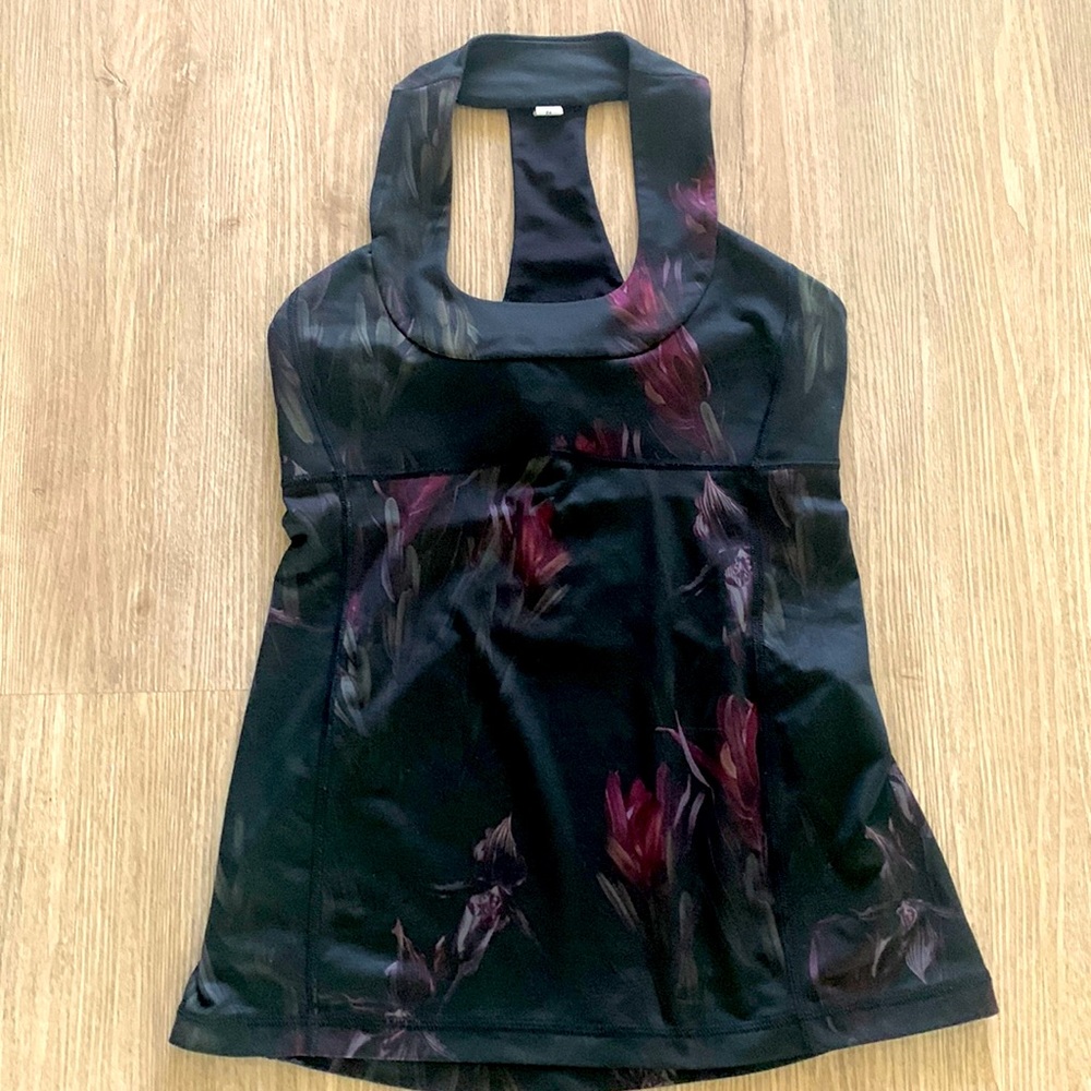 Lululemon floral racer back tank top